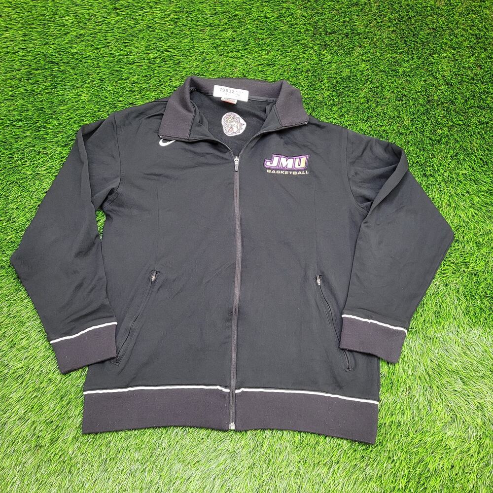 JMU Basketball Jacket Medium 22x28 Black Warm-Up